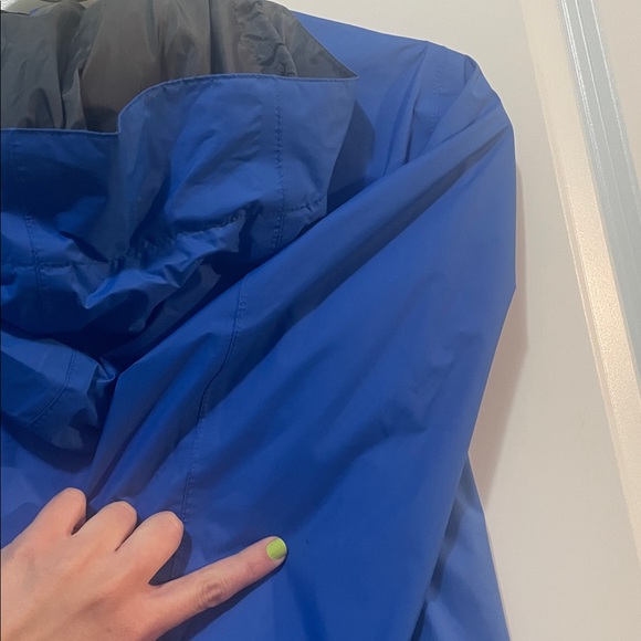 Columbia Bright Blue Hooded Rain Jacket Mesh Lining Sz M - Picture 11 of 11